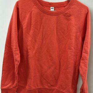 Old Navy Women's Bright Orange Crewneck Sweater
